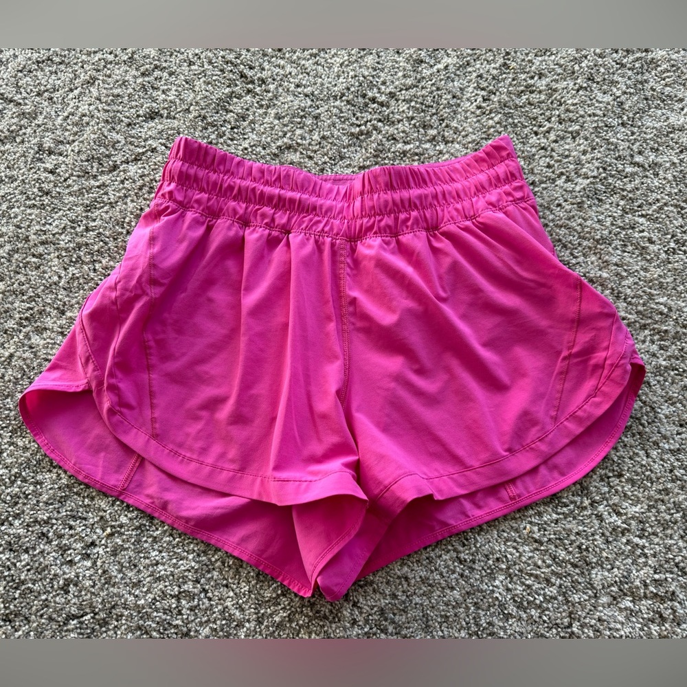 Lululemon Track That High-Rise 3” Lined Shorts - Size 8 - Sonic Pink